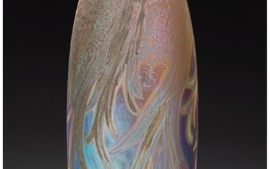 79132: Weller Pottery Sicard Leaves Vase, circa 1905 10