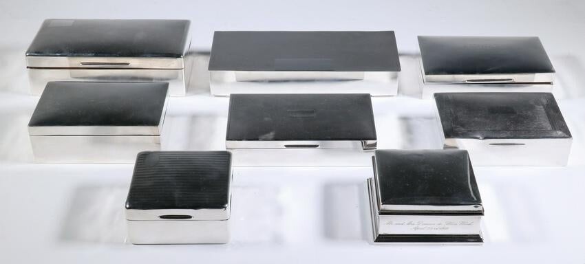 (8) STERLING SILVER BOXES