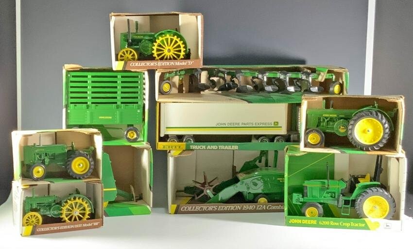 9 Boxed Ertl John Deere Farm Toys