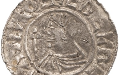 978-1016 Æthelred II silver Penny, Eadsige on London, crux t...