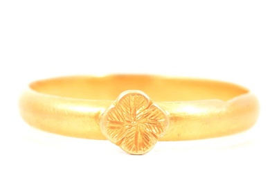 A 14th century gold ring medieval gold finger ring.