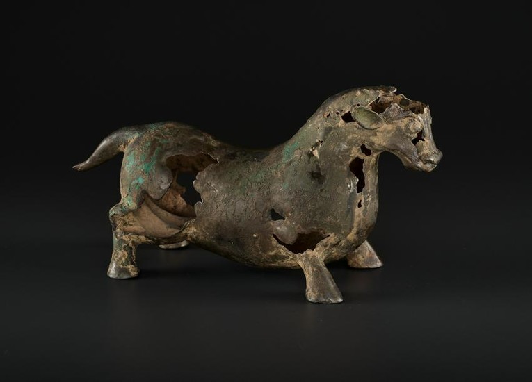 A BRONZE BULL, LATE WARRING STATES TO EARLY HAN
