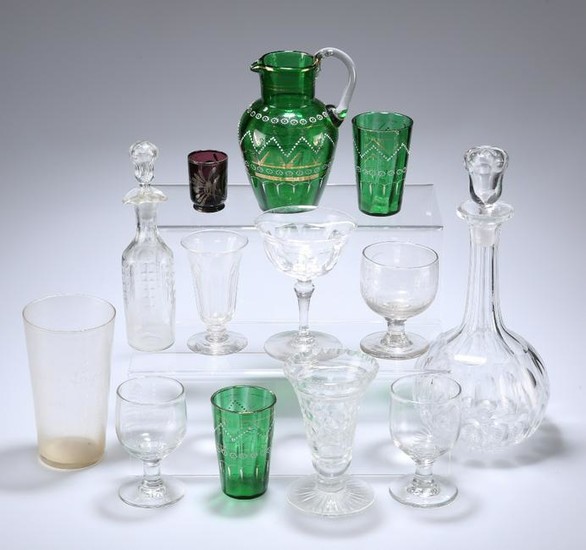 A COLLECTION OF PREDOMINANTLY 19TH CENTURY GLASS
