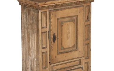 NOT SOLD. A Danish rural pinewood wall cupboard. Late 18th century. H. 80. W. 67....