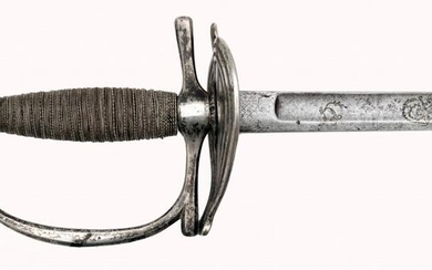 A French Silvered Hilt Officer's Sword