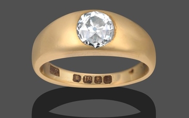 A Gentleman's 18 Carat Gold Diamond Solitaire Ring, the old...