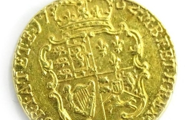 A George III 1762 quarter guinea, 21g