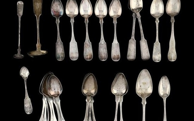 A Grouping of American Coin Silver Flatware
