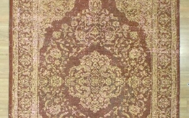 A HANDMADE PURE WOOL FLORAL AGRA