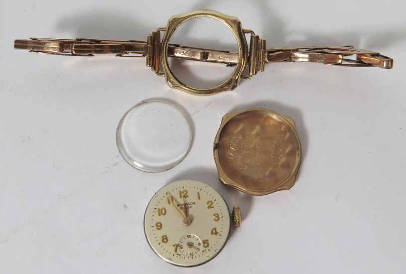 A J.W. Benson Ladies 9ct Gold Wristwatch with bracelet, 8g w...