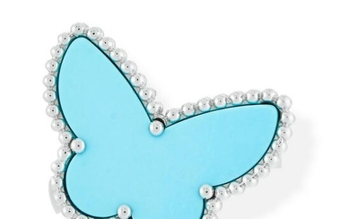 A LUCKY ALHAMBRA TURQUOISE BUTTERFLY RING, VAN CLEEF &