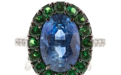 A Ladies Kyanite & Diamond Ring in 18K