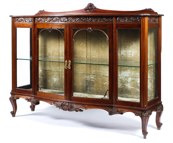 A Late Victorian mahogany large display cabinet