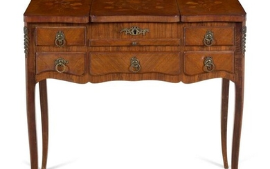A Louis XV Style Marquetry Poudreuse
