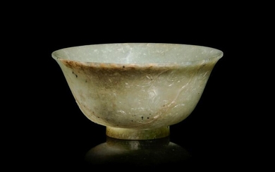 A Mottled Celadon Jade Bowl