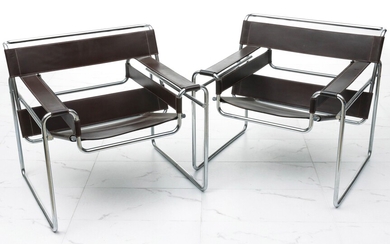 A PAIR MARCEL BREUER WASSILY CHAIRS FOR KNOLL