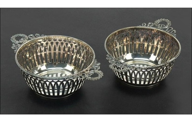A Pair of Sterling Silver Baskets.
