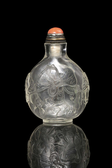 A ROCK CRYSTAL ‘HORSE’ SNUFFBOTTLE China, Possibly late...