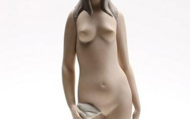 A Rare LLADRO Nude In White 18" Matte Finish Figurine