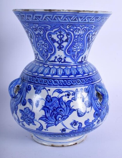 A TURKISH MIDDLE EASTERN BLUE AND WHITE POTTERY MOSQUE