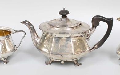 A Three-Piece George V Silver Tea-Service, by Charles Clement Pilling,...