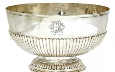 A Victorian silver rose bowl