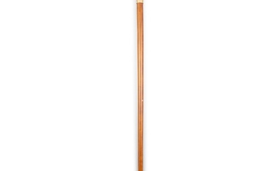 *A WALKING CANE, with carved bone 'fist handle' top in the ...