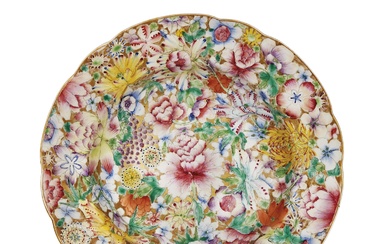 A WILDFLOWER PLATE, CHINA, QING DYNASTY, 19TH-20TH CENTURY