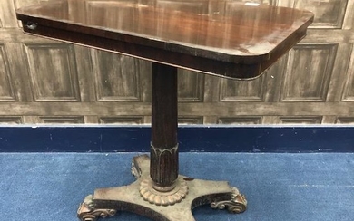 A WILLIAM IV ROSEWOOD CENTRE TABLE