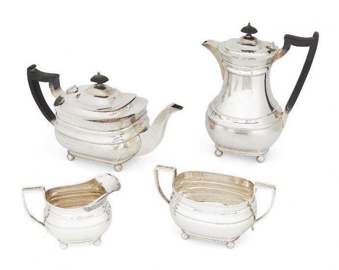 A four-piece silver tea and coffee service,...