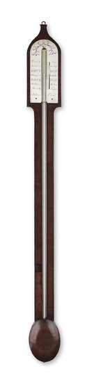 A good late 18th century mahogany Scottish stick barometer