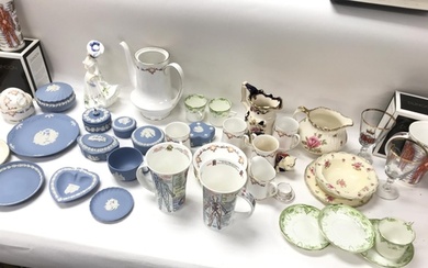 A large collection of mixed ceramics including Wedgwood roya...