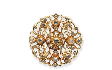 A late 18th century/early 19th century diamond brooch, Iberian
