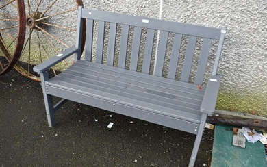 A modern garden bench