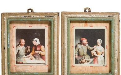 A pair of Dutch tromp-l'oeil paintings, 18th/19th