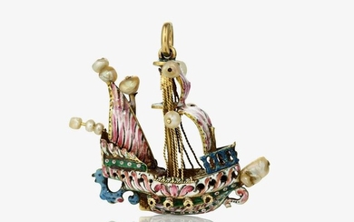 A sailing ship pendant