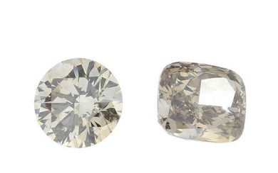 A selection of vari-shape, vari-colour diamonds, total weight 4.15cts.