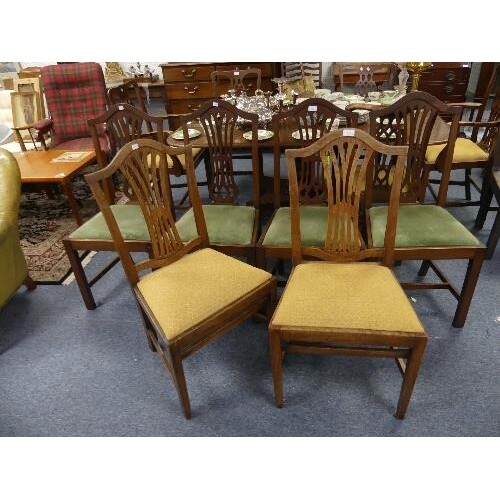 A set of four Georgian-style dining chairs, together with a ...