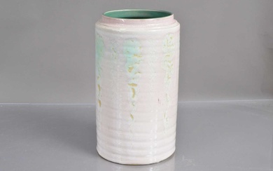 A striking Royal Doulton art pottery cylindrical vase in the aesthetic taste