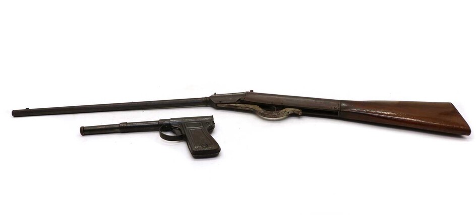 A vintage 'Garanla' tin plate air pistol