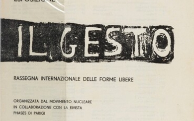 AA.VV., Lot of "Il Gesto. Rassegna internazionale delle forme libere" and two litographs of L. Fontana and J. Colombo, 1955