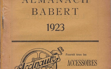 (ALMANACH) Grand Almanach Babert 1923, belle parution avec d'innombrables publicités de l'époque, bon état, 176...