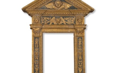 AN ITALIAN GILTWOOD AND PAINTED TABERNACLE FRAME, LATE 19TH CENTURY