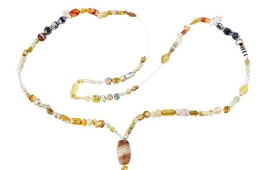 ANCIENT ROMAN 22K GOLD AND OTHER BEADED NECKLACE