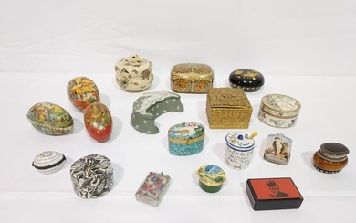 ASSORTED COLLECTIBLE BOXES: PORCELAIN, LACQUER 18