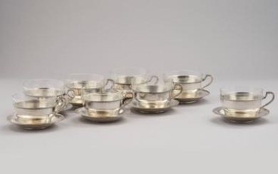 Eight teacups with saucers, Franz Martinetz, Vienna, retailed by Schönwald-Imre, Budapest-Pécs, before May 1922