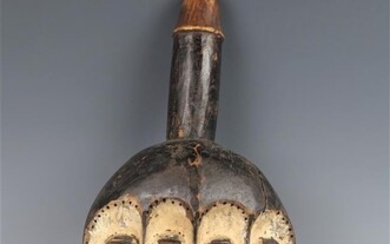 (-), Afrikaans houten beeld met 3 gezichten, Lega,...
