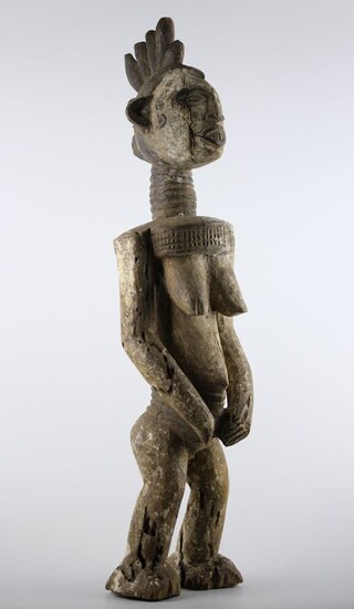 Afrique. Nigéria. Importante statuette Idoma. H. 71cm. (Afrique, Art africain, Civilisation et ethnies)