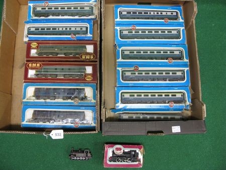 Airfix and Dapol OO scale to comprise: eight BR blue/grey coaches, four Class 31 diesel locomotives (two green and two blue)...