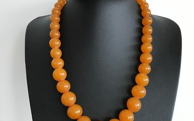 Alluring Amber Necklace made from Round Amber beads